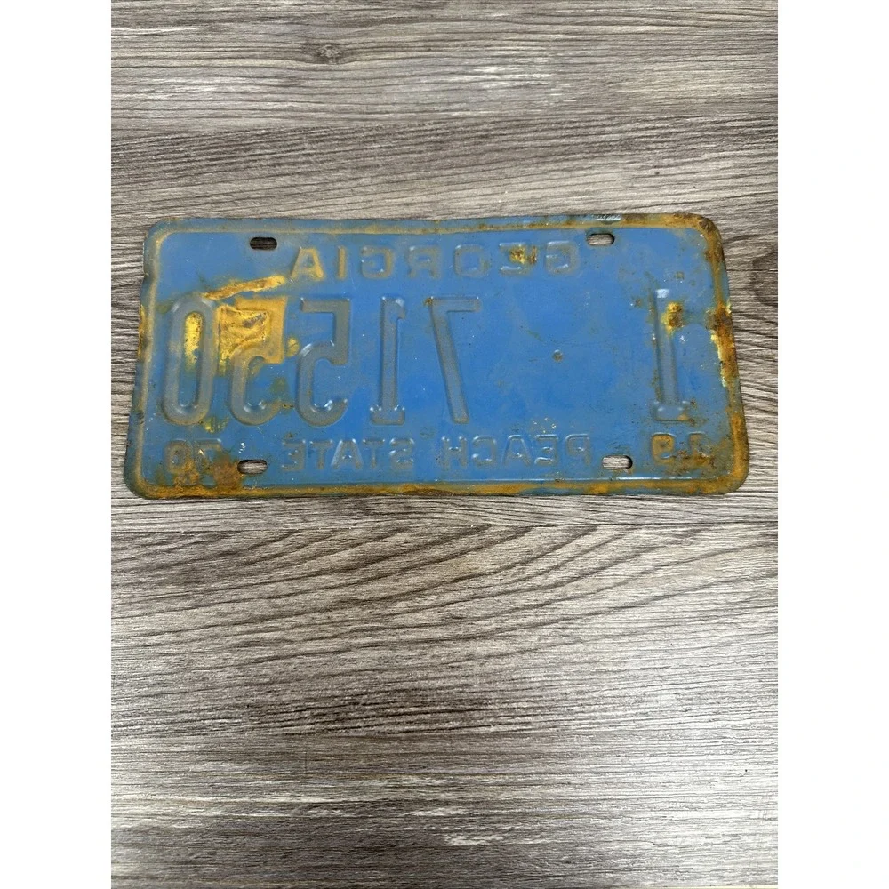 Vintage 1970 Georgia‎ License Plate 1 . 71550